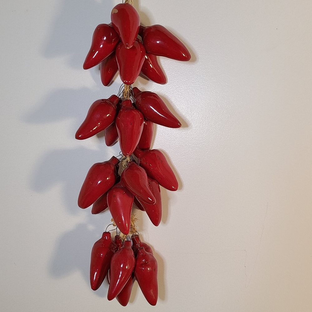 Vintage String of Chili Peppers